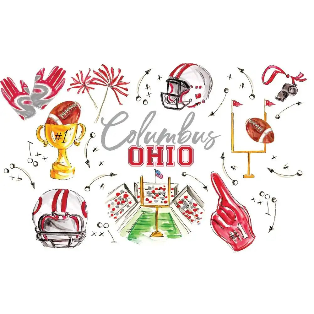 Tailgates in Columbus Tea Towel