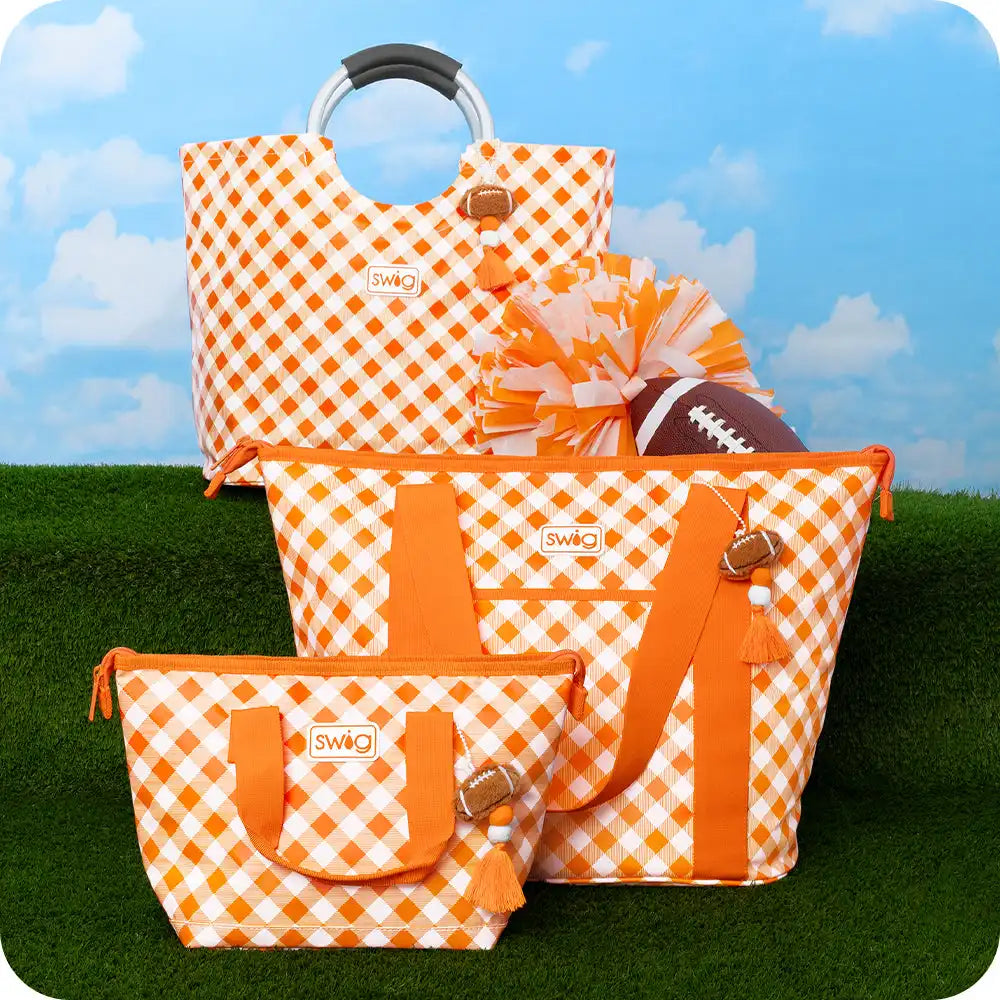 Gameday Gingham Royal + Red Lunchi Lunch Bag