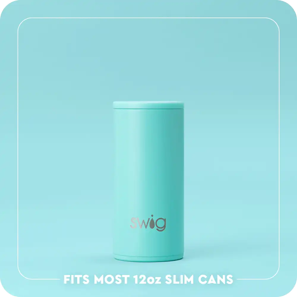 Black Skinny Can Cooler 12oz