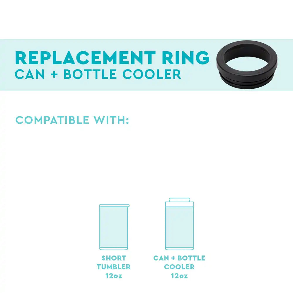 Black Replacement Ring 12oz Can + Bottle Cooler
