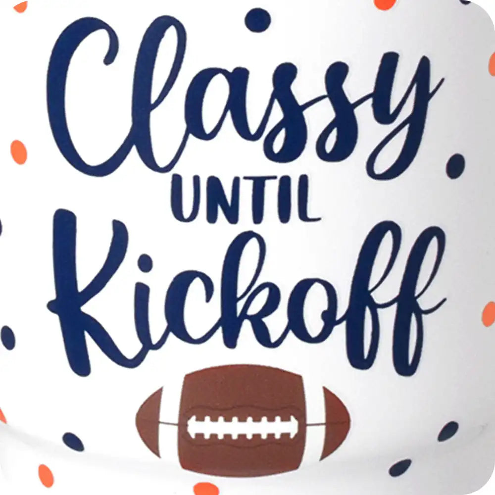 Classy 'Til Kickoff Navy + Orange Swig Shot 2oz