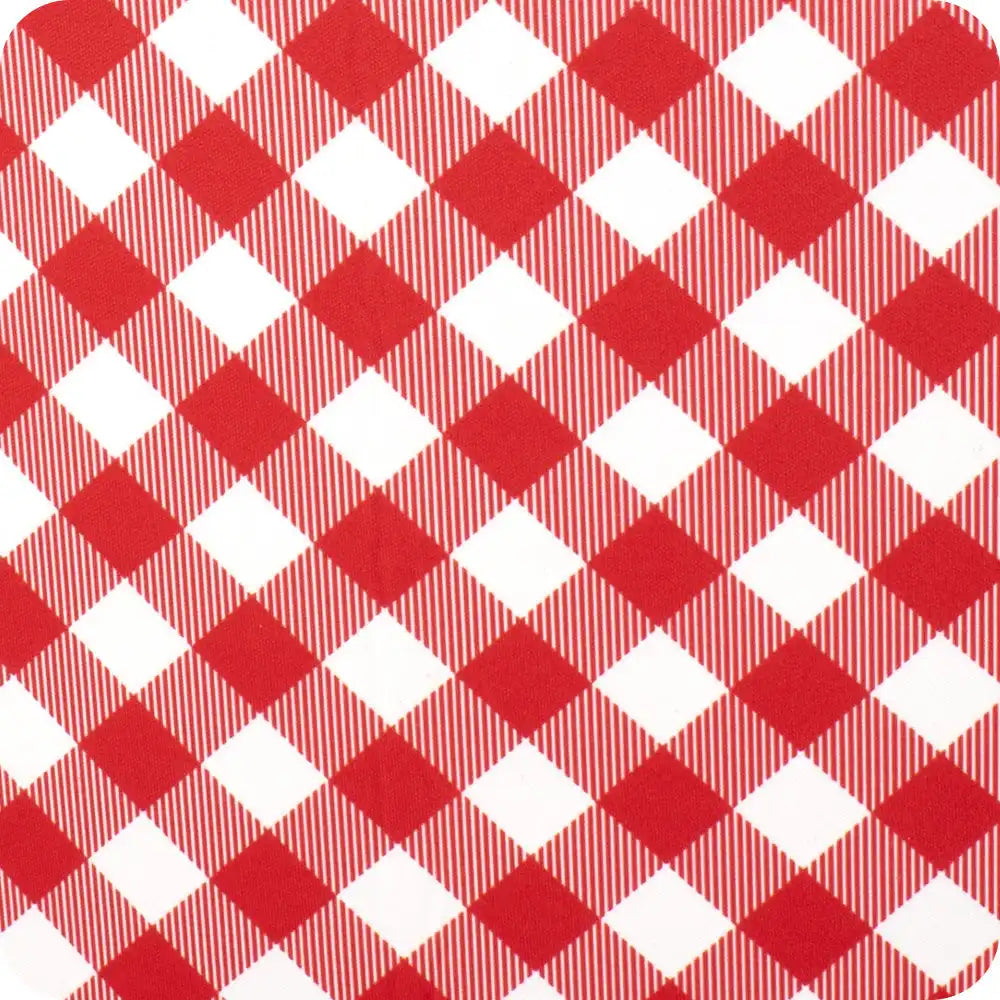 Gameday Gingham Red + Black Small Iced Cup Coolie