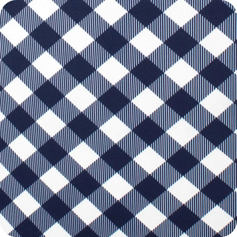 Gameday Gingham Navy + Orange Medium Iced Cup Coolie