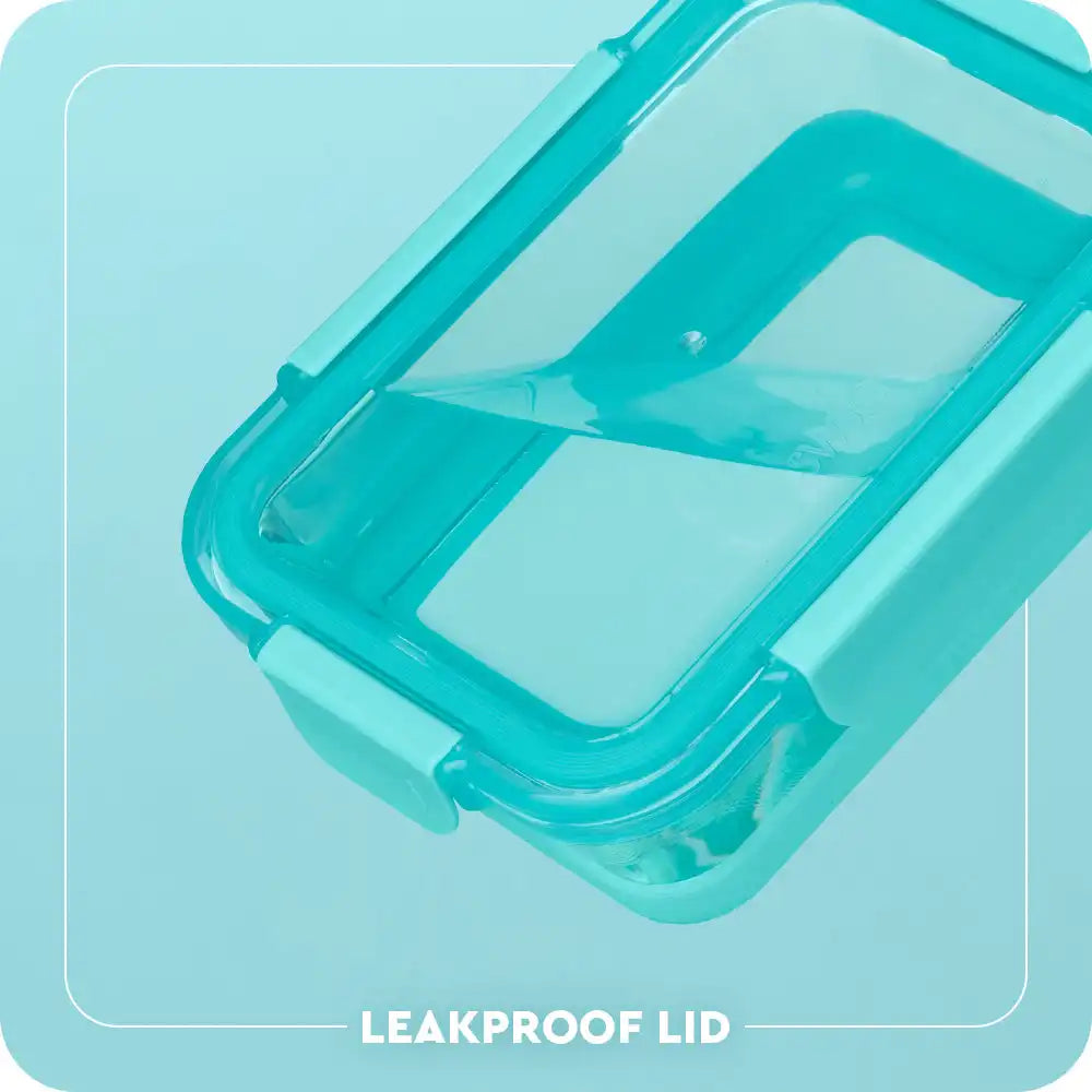 Aqua 3pc Glass Food Storage Medium Set