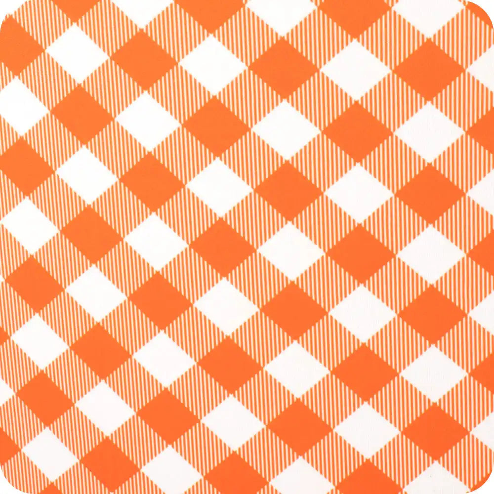 Gameday Gingham Orange Medium Iced Cup Coolie