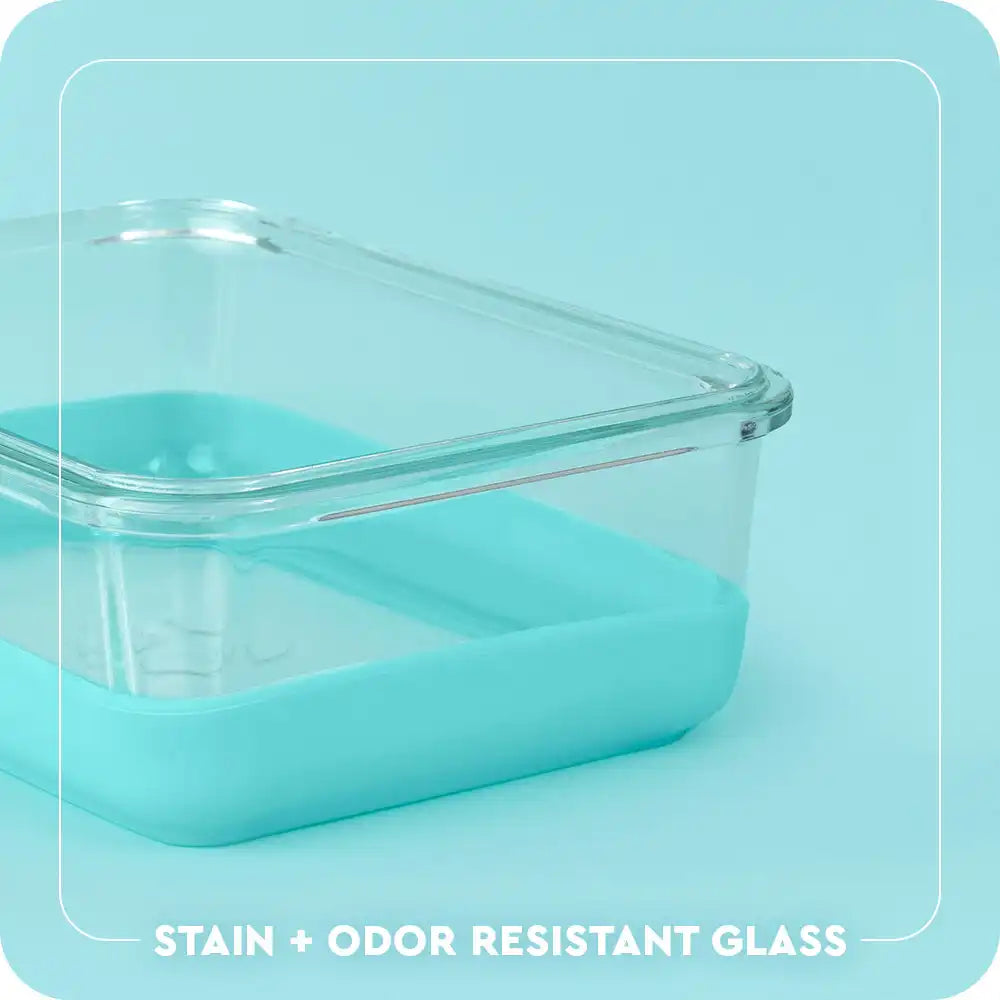Aqua 3pc Glass Food Storage Large Set
