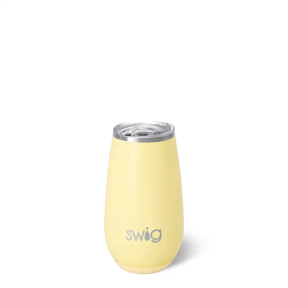 Shimmer Buttercup Stemless Flute 6oz