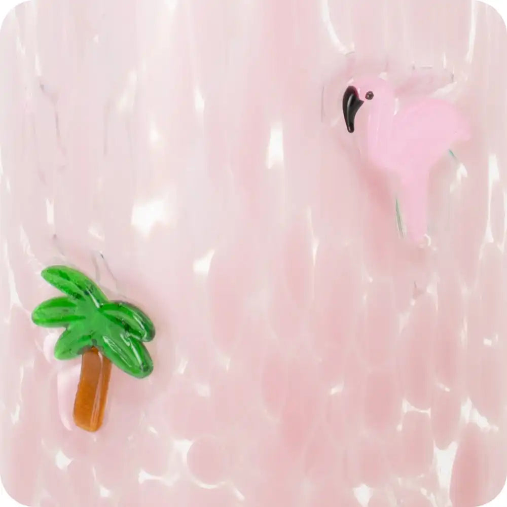 Flamingos Charm Soda Glass 23oz