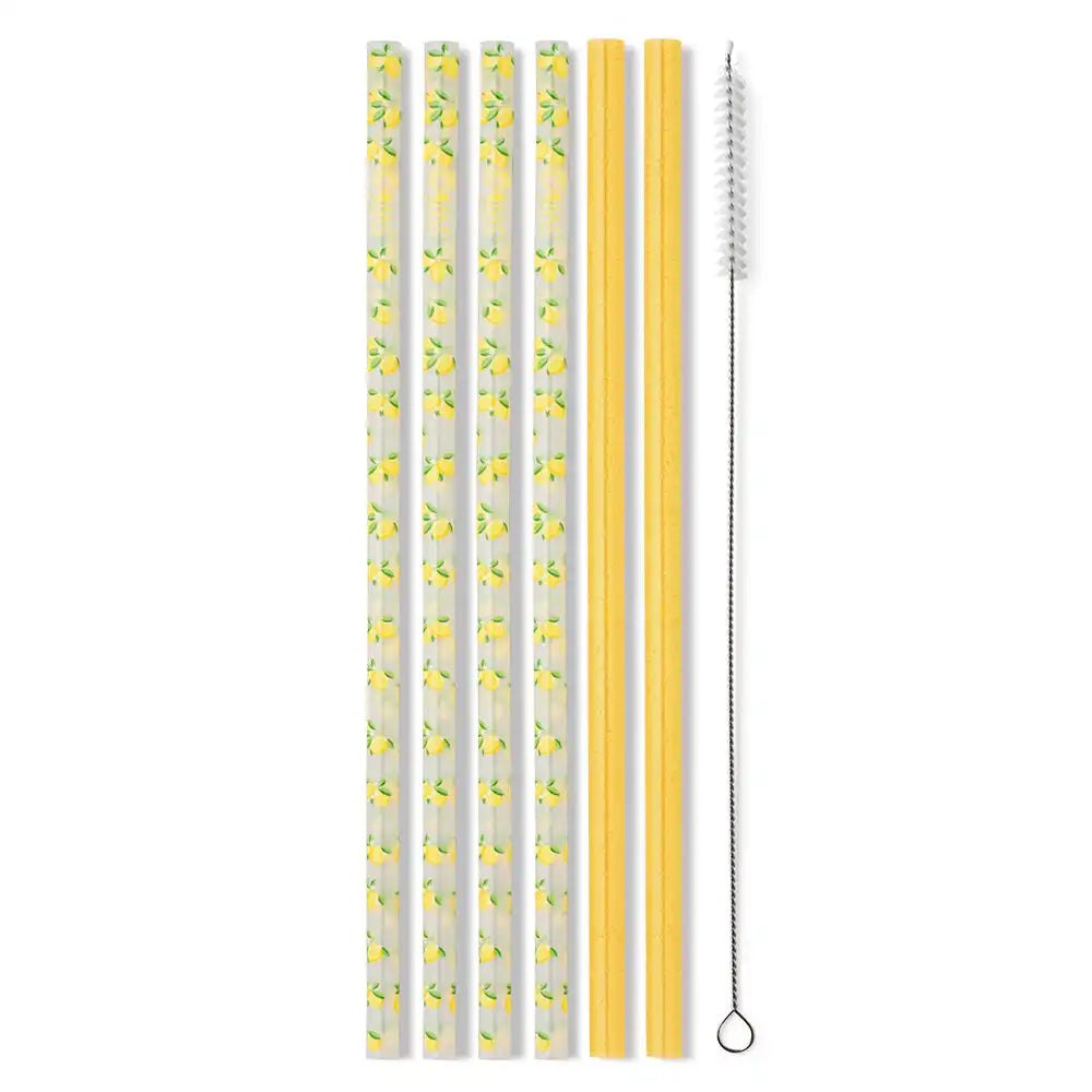 Lemon Meringue Reusable Straw Set