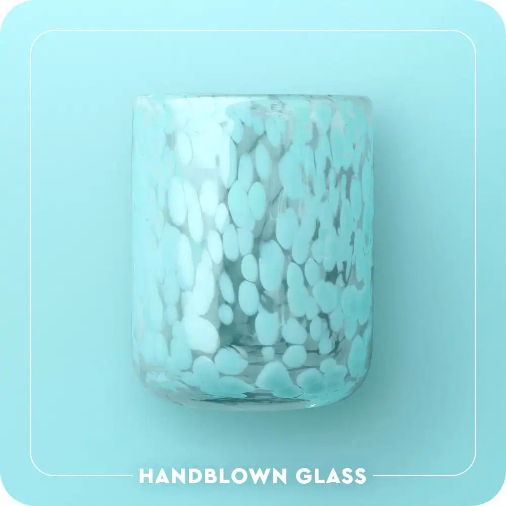 White Football Charm Glass 17oz