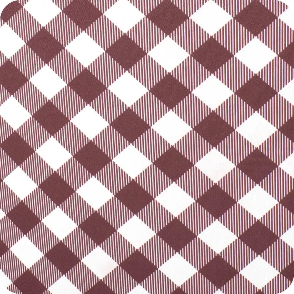 Gameday Gingham Maroon Medium Iced Cup Coolie