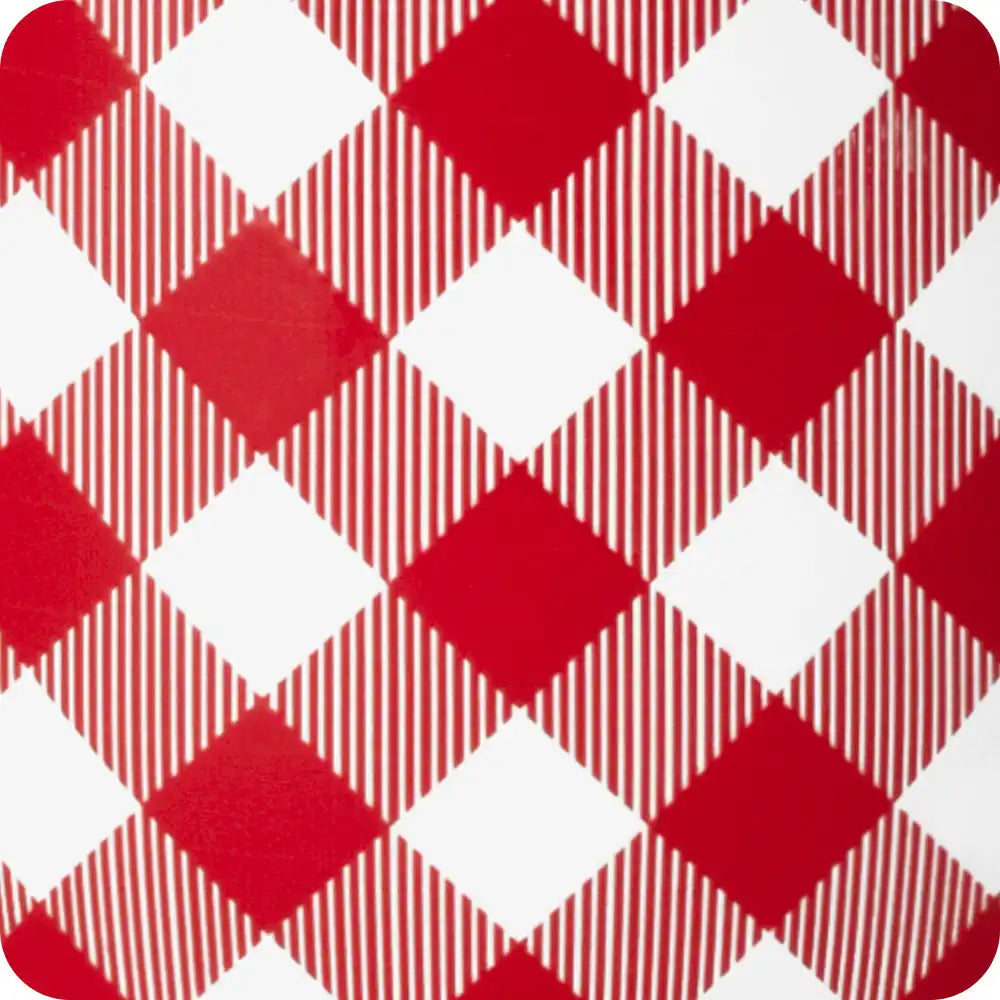 Gameday Gingham Red + Black Party Cup 24oz