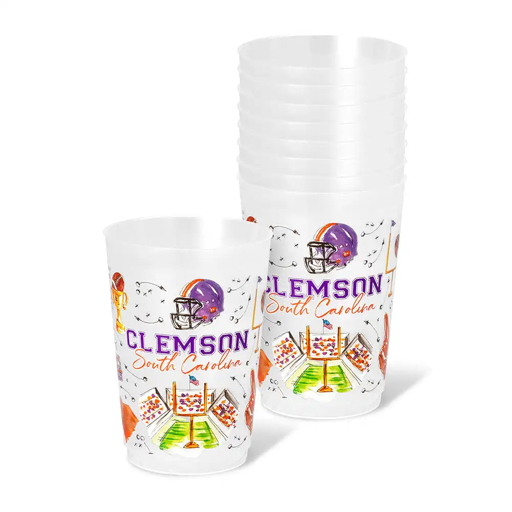 Tailgates in Clemson Frost Flex Cup 20oz (Set of 8)
