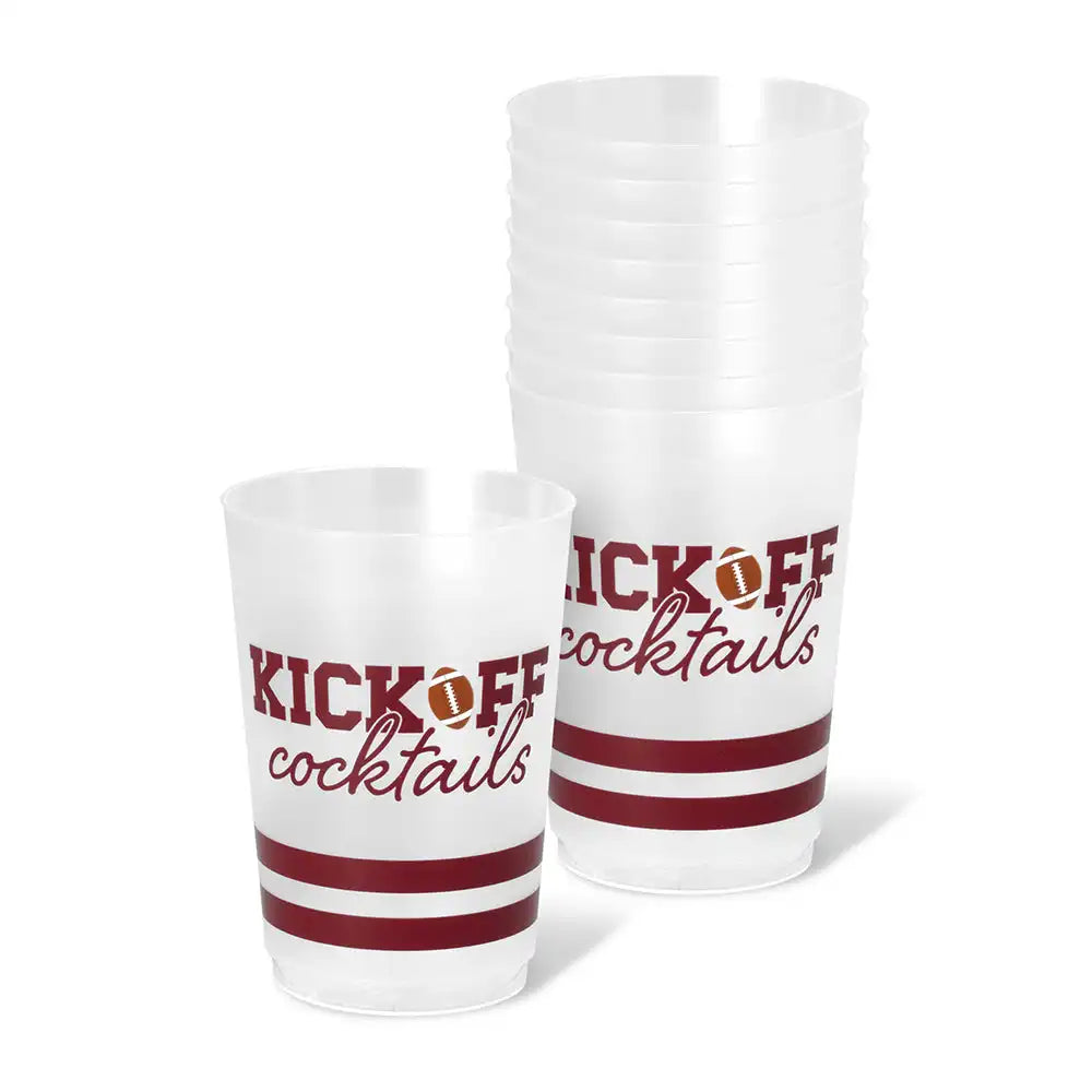 Kickoff Cocktails Maroon Frost Flex Cup 20oz (Set of 8)