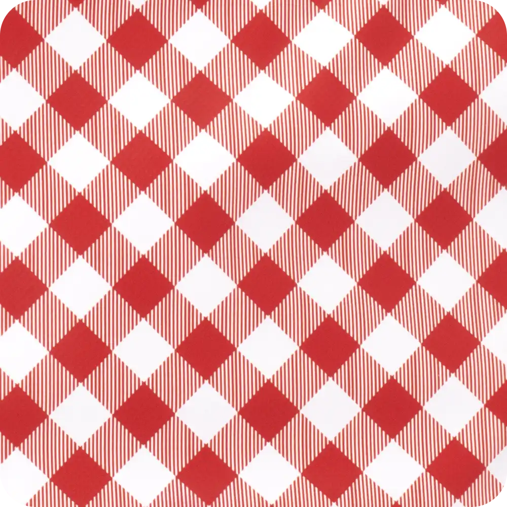 Gameday Gingham Red + Black Loopi Tote Bag