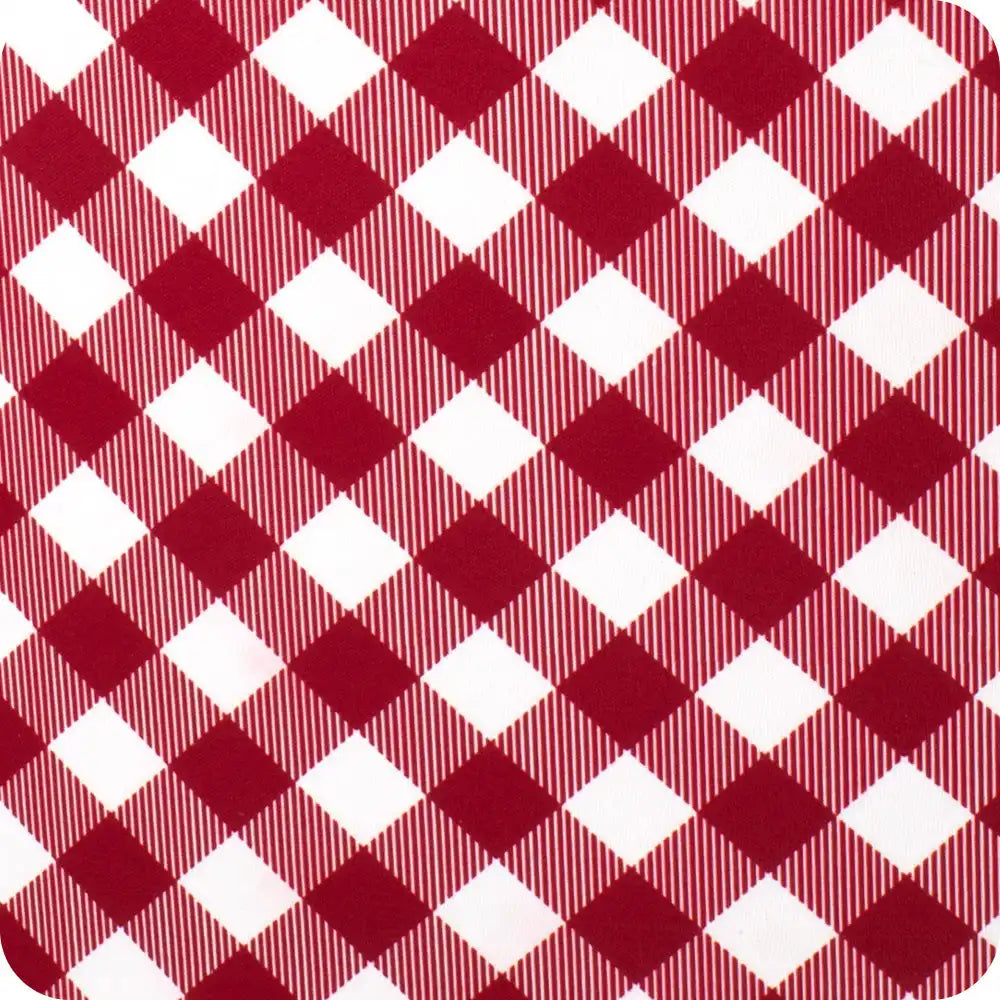 Gameday Gingham Crimson Small Iced Cup Coolie