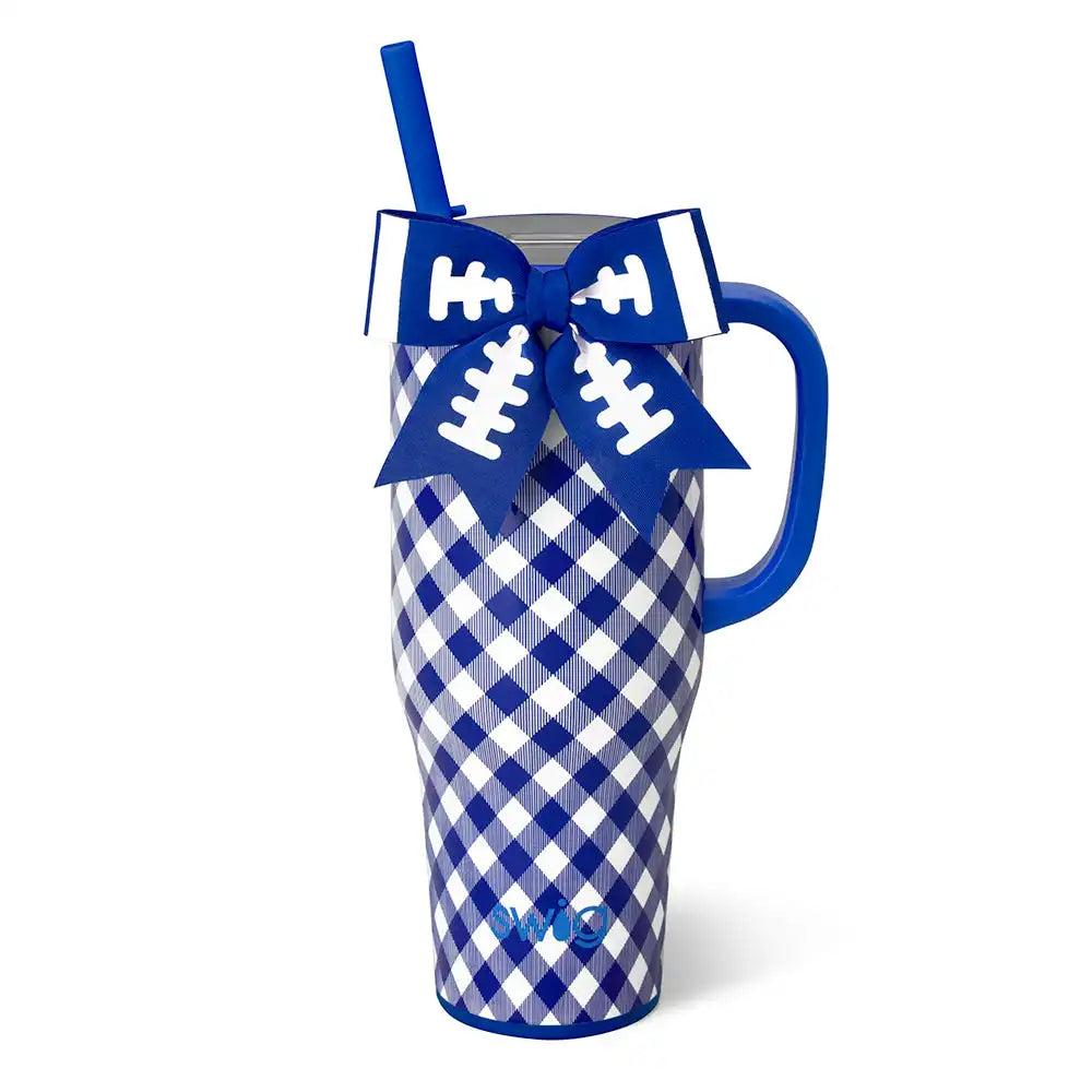 Gameday Gingham Royal Mega Mug 40oz